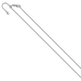 14K White Gold Adjustable 1.65mm Semi-Solid D/C Cable Chain